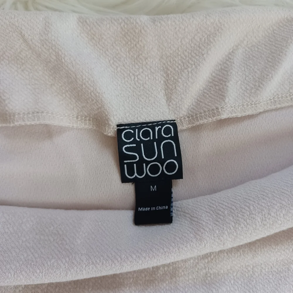 {Clara Sunwoo} Cream Scoopneck Top - Picture 2 of 5